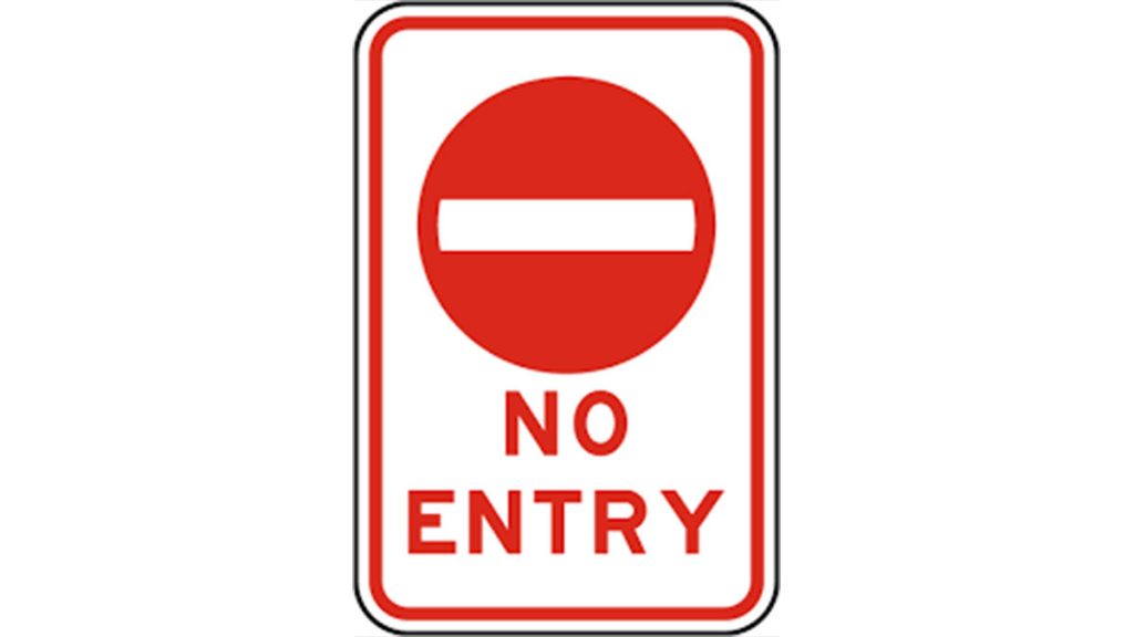 No entry 1